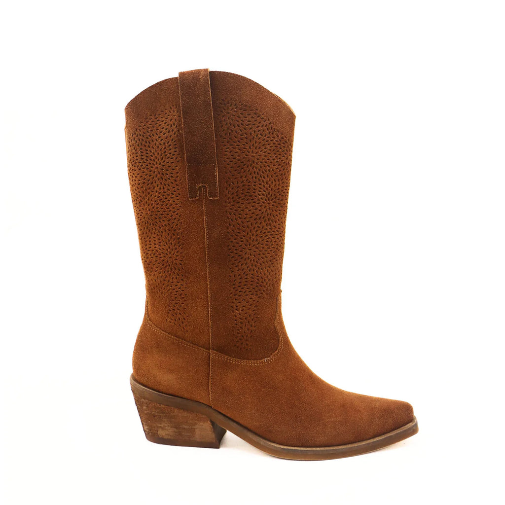 Caramel Suede Summerfest Cowboy Boots