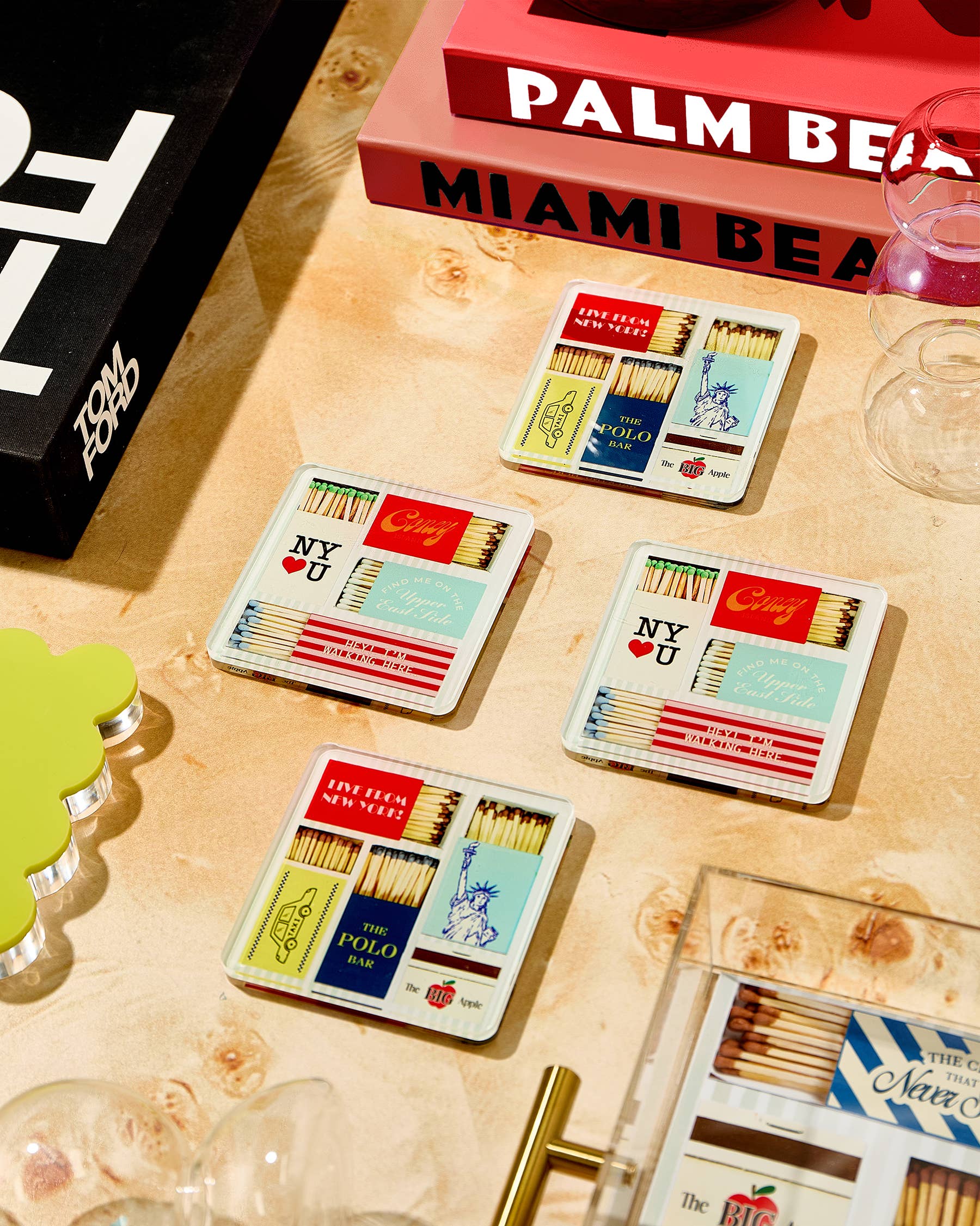 New York Matchbook Coasters
