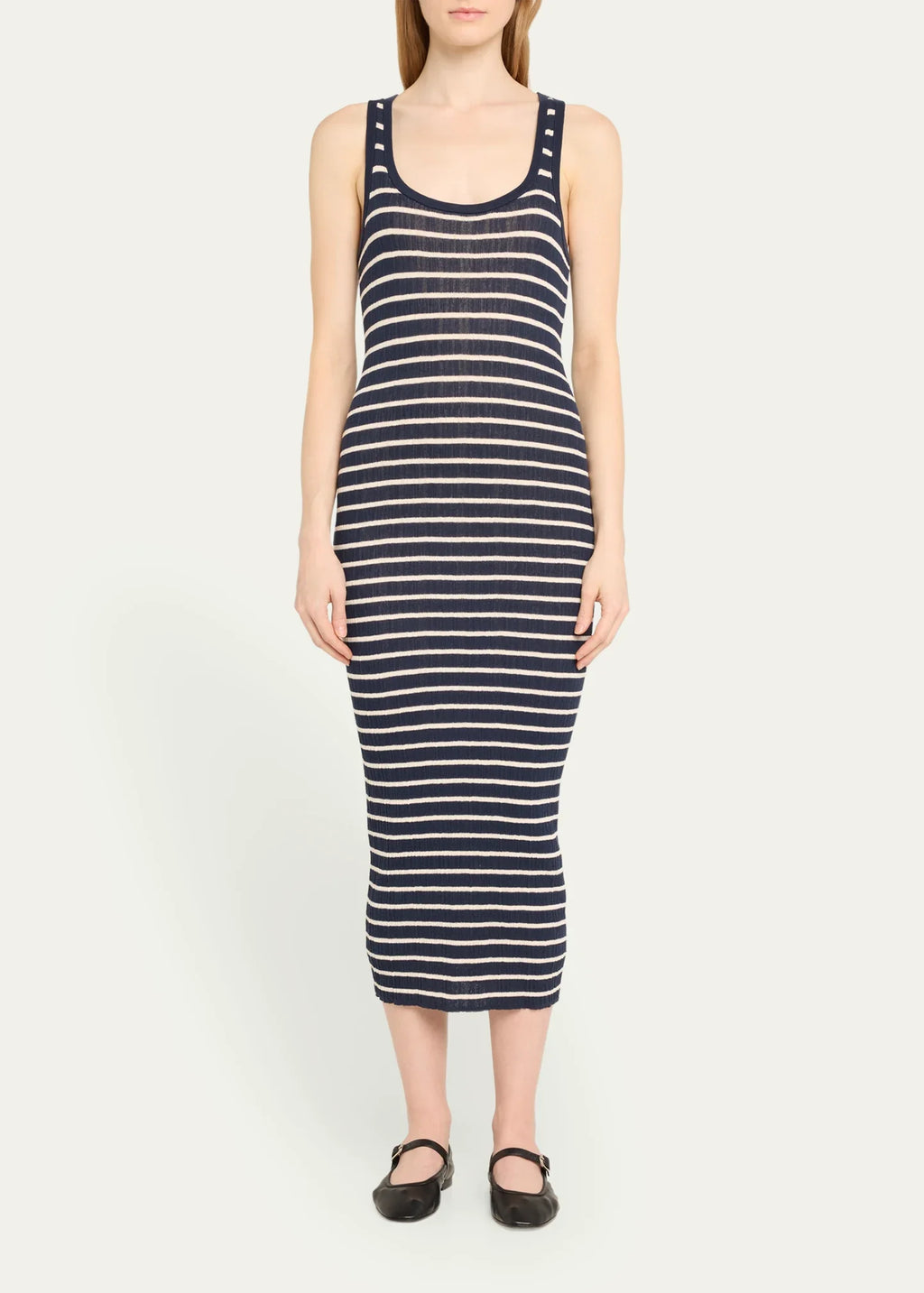 Iris Stripe Knit Midi Dress