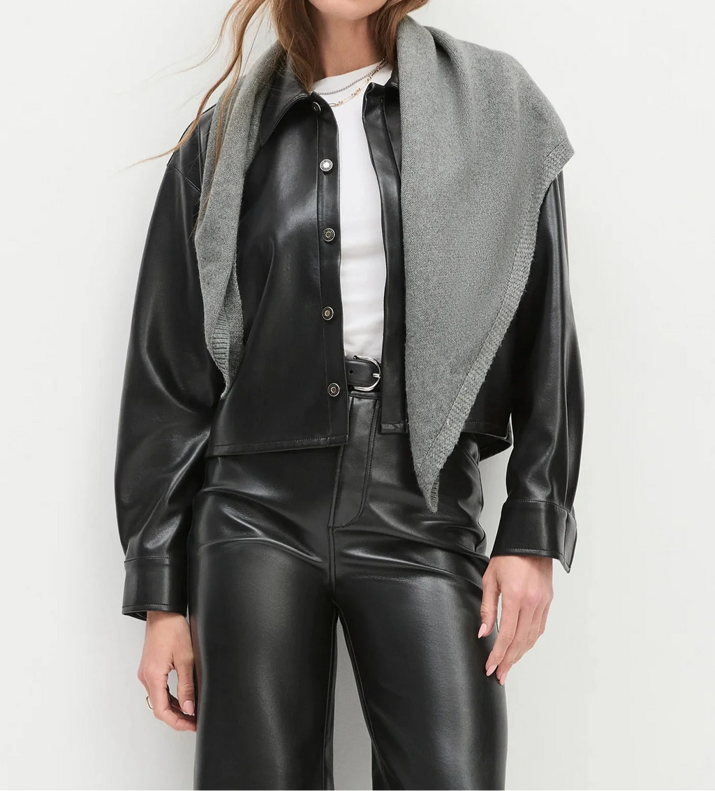 Black Brady Crop Shirt