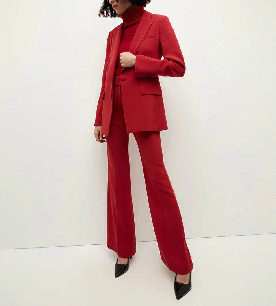 Crimson Long and Lean Dickey Jacket