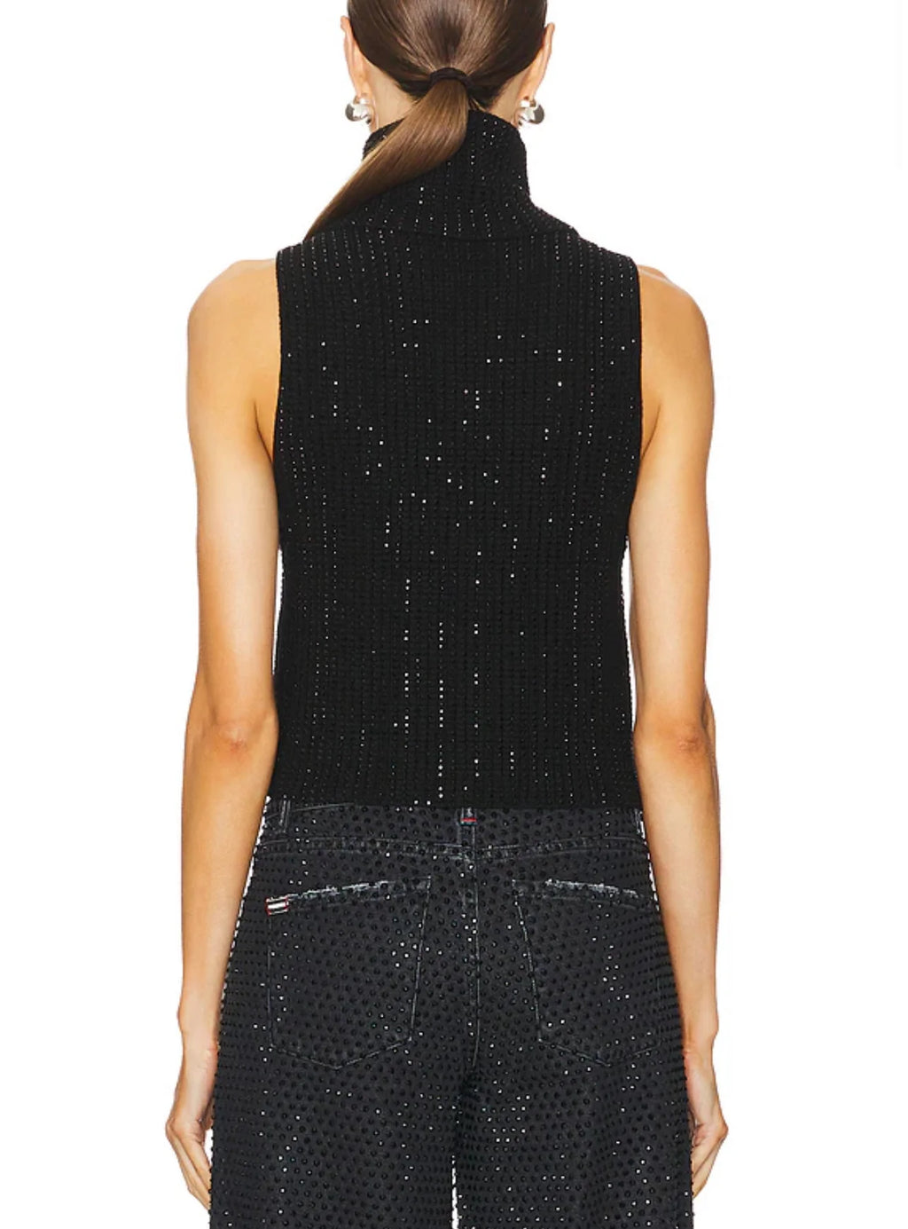 Black Alma Shell With Heatset Stones