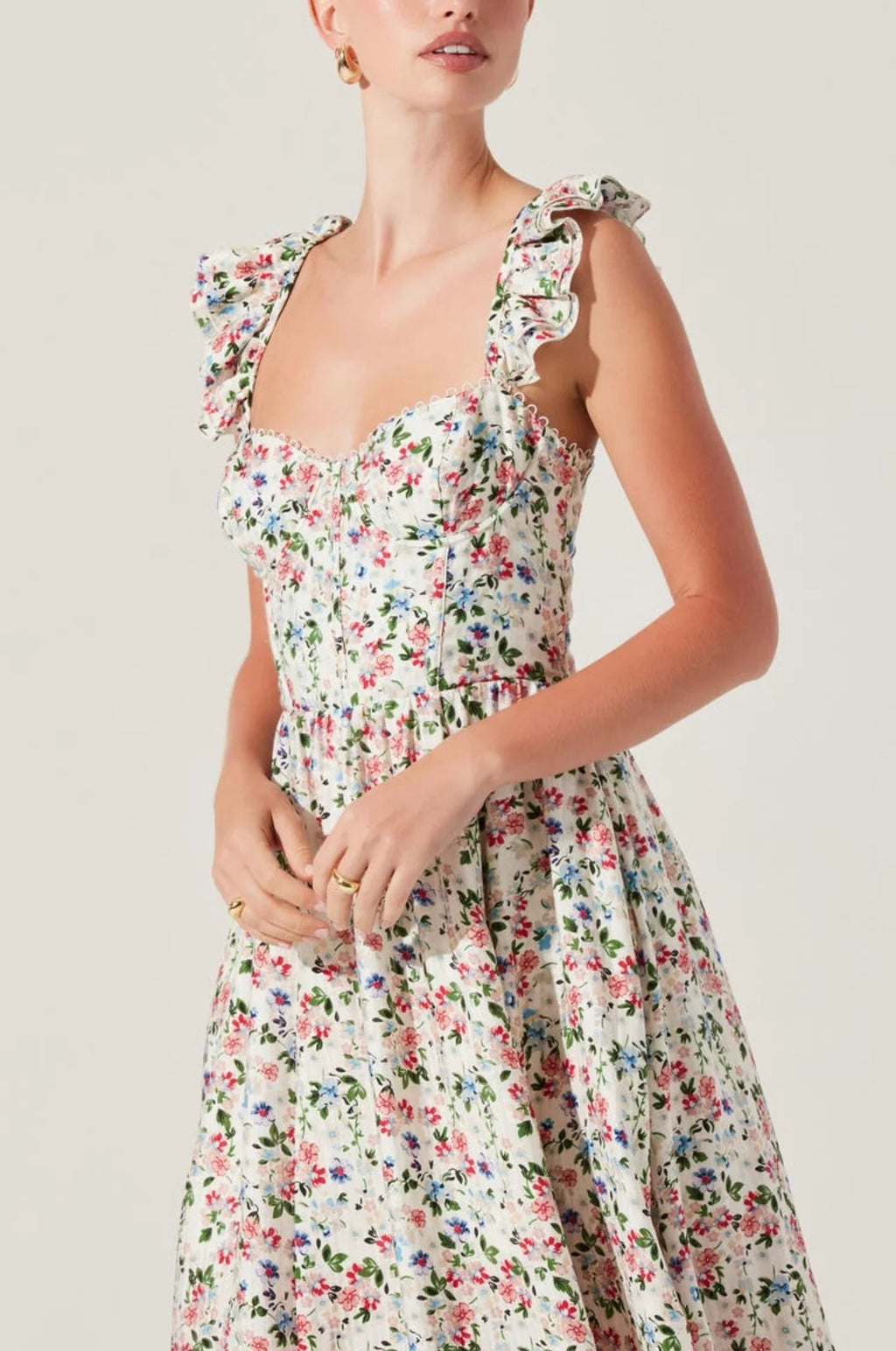Ivory Multi Floral Wedelia Dress