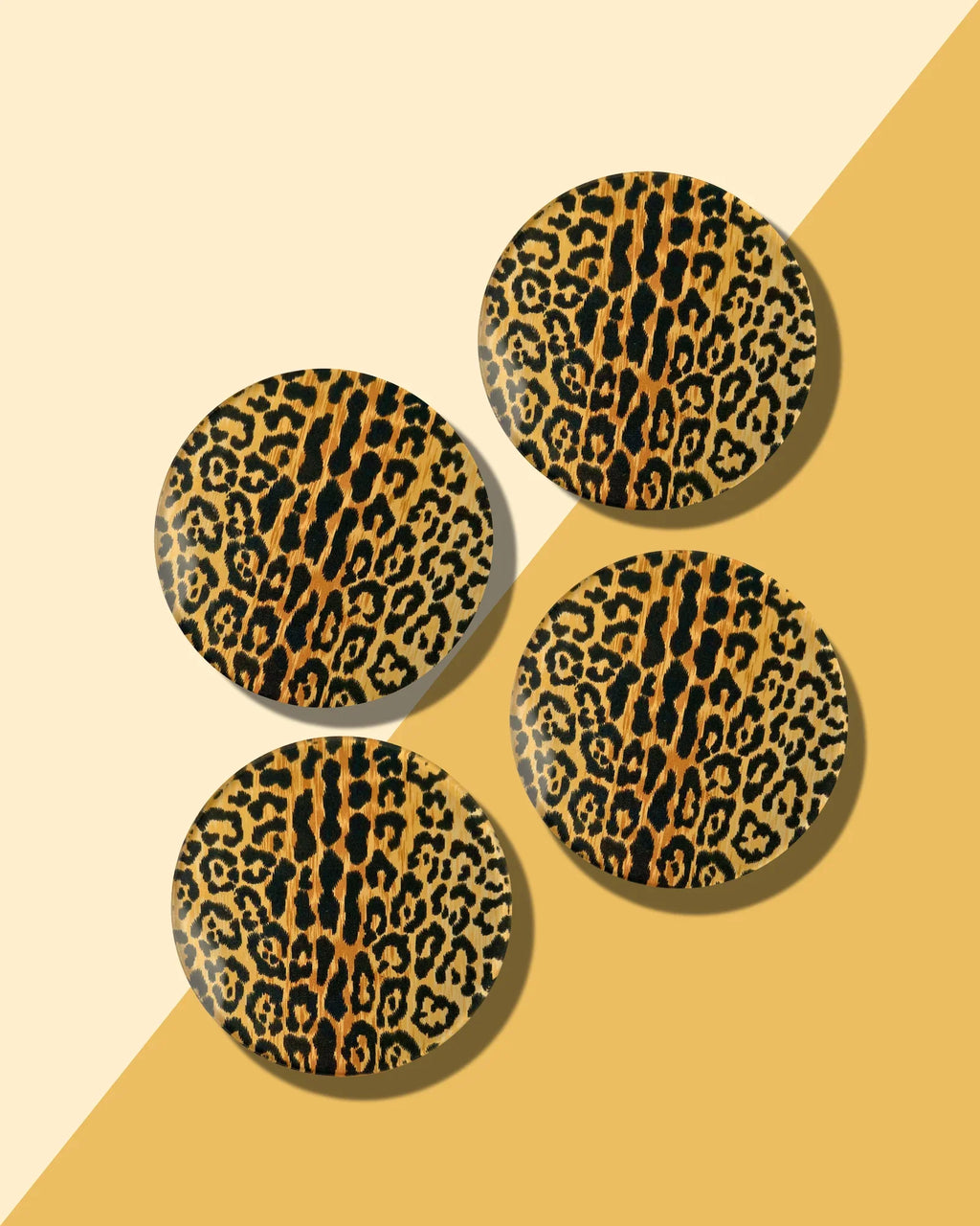Leopard Print Coasters - Set of 4