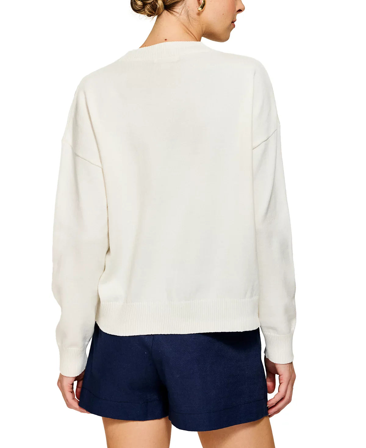 Oyster Motif Crewneck Sweater