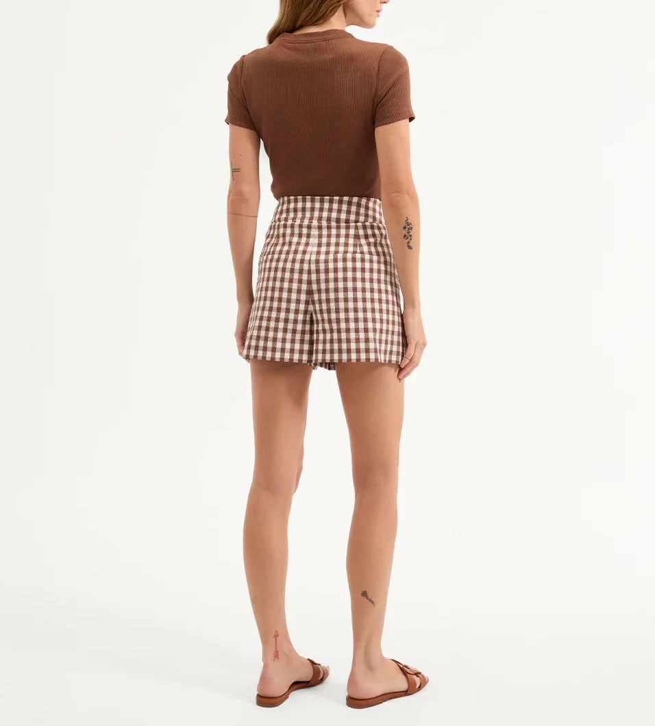 Haina Gingham Seersucker Short