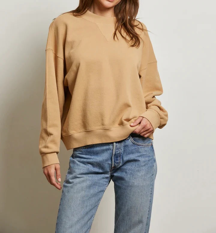 Suede Blake French Terry Oversized Crew