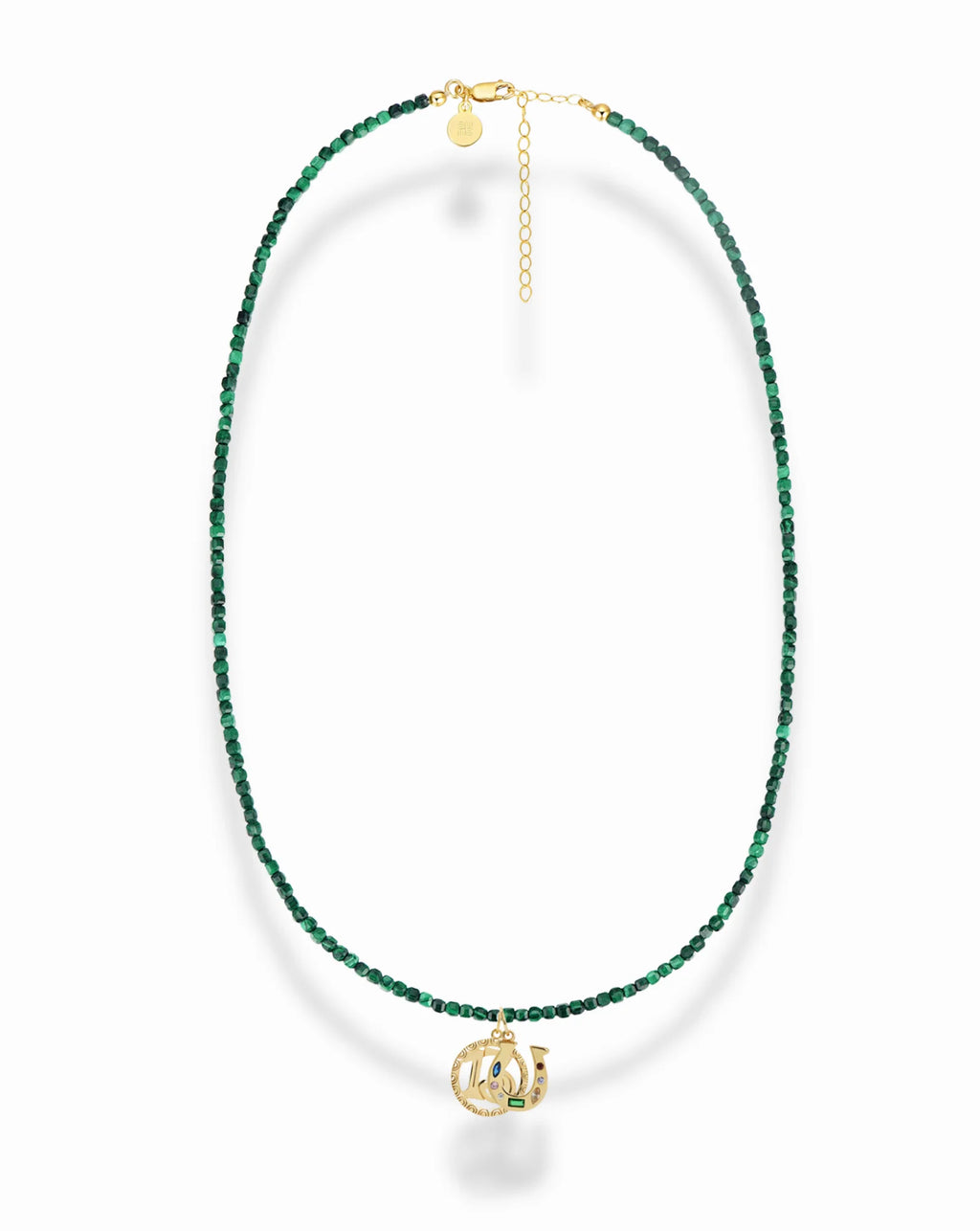 Merit Gemstone Necklace - Malachite Beads