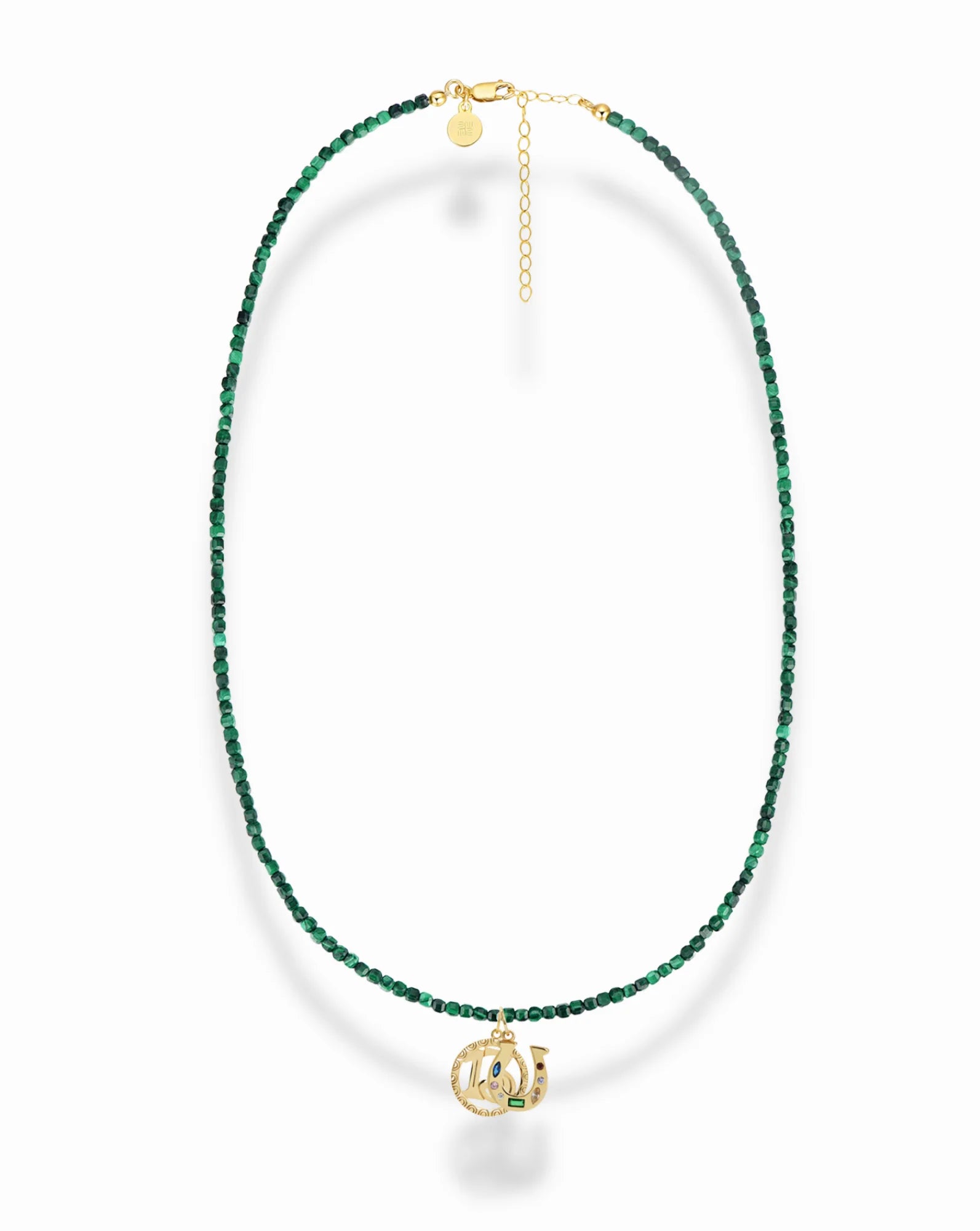 Merit Gemstone Necklace - Malachite Beads