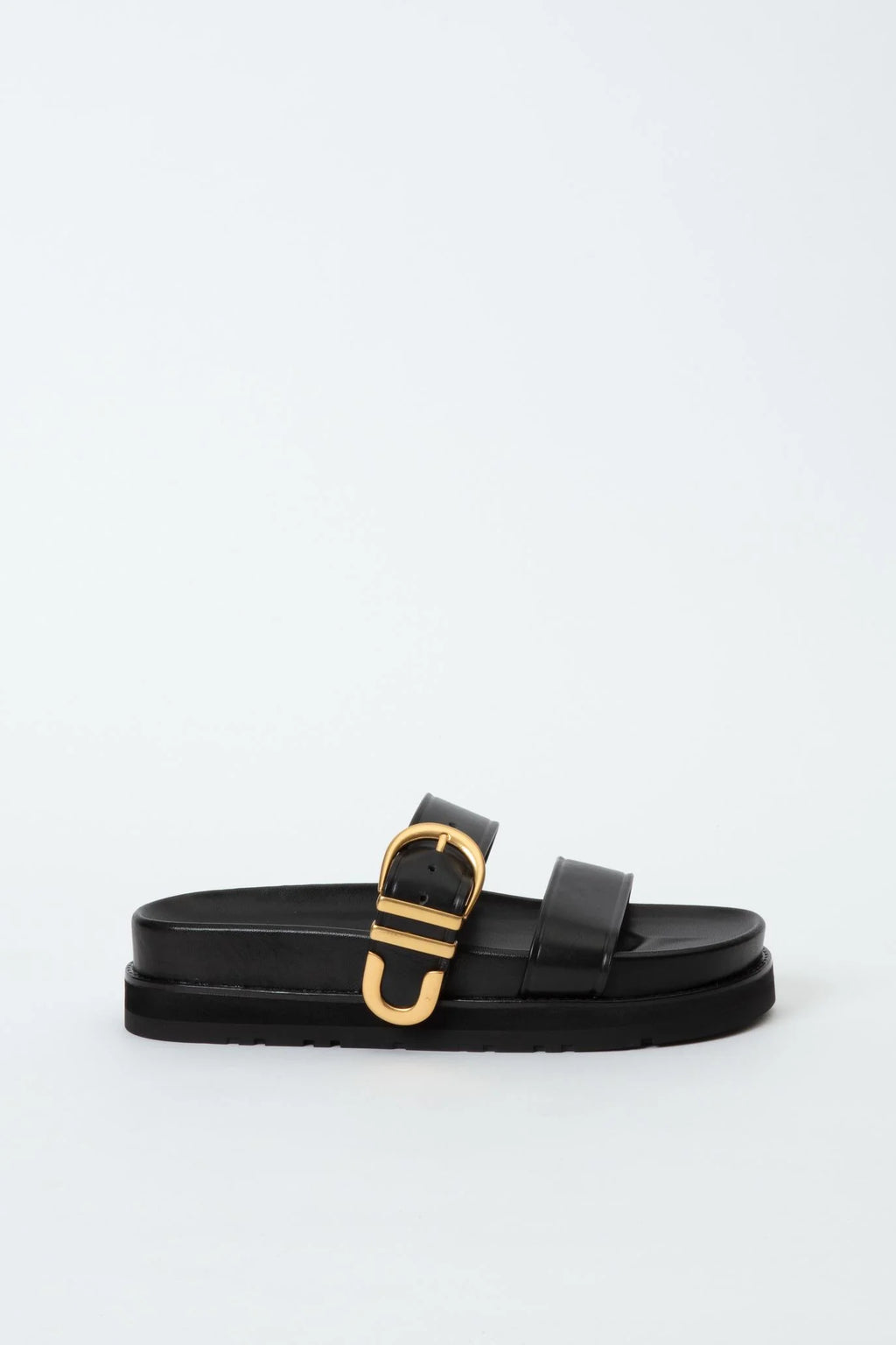 Black Aida Buckle Sandal