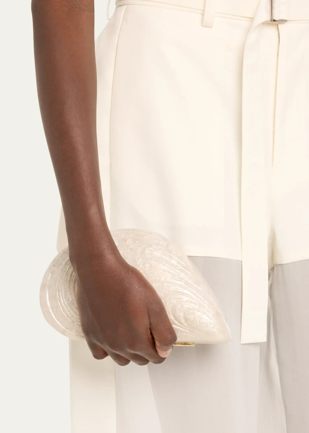 Bridget Pearl Oyster Clutch
