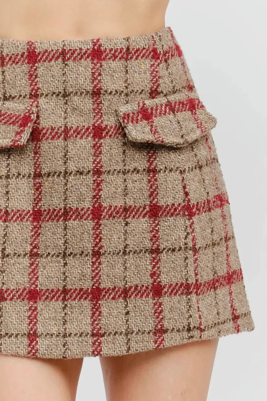 Dayna Plaid Mini Skirt