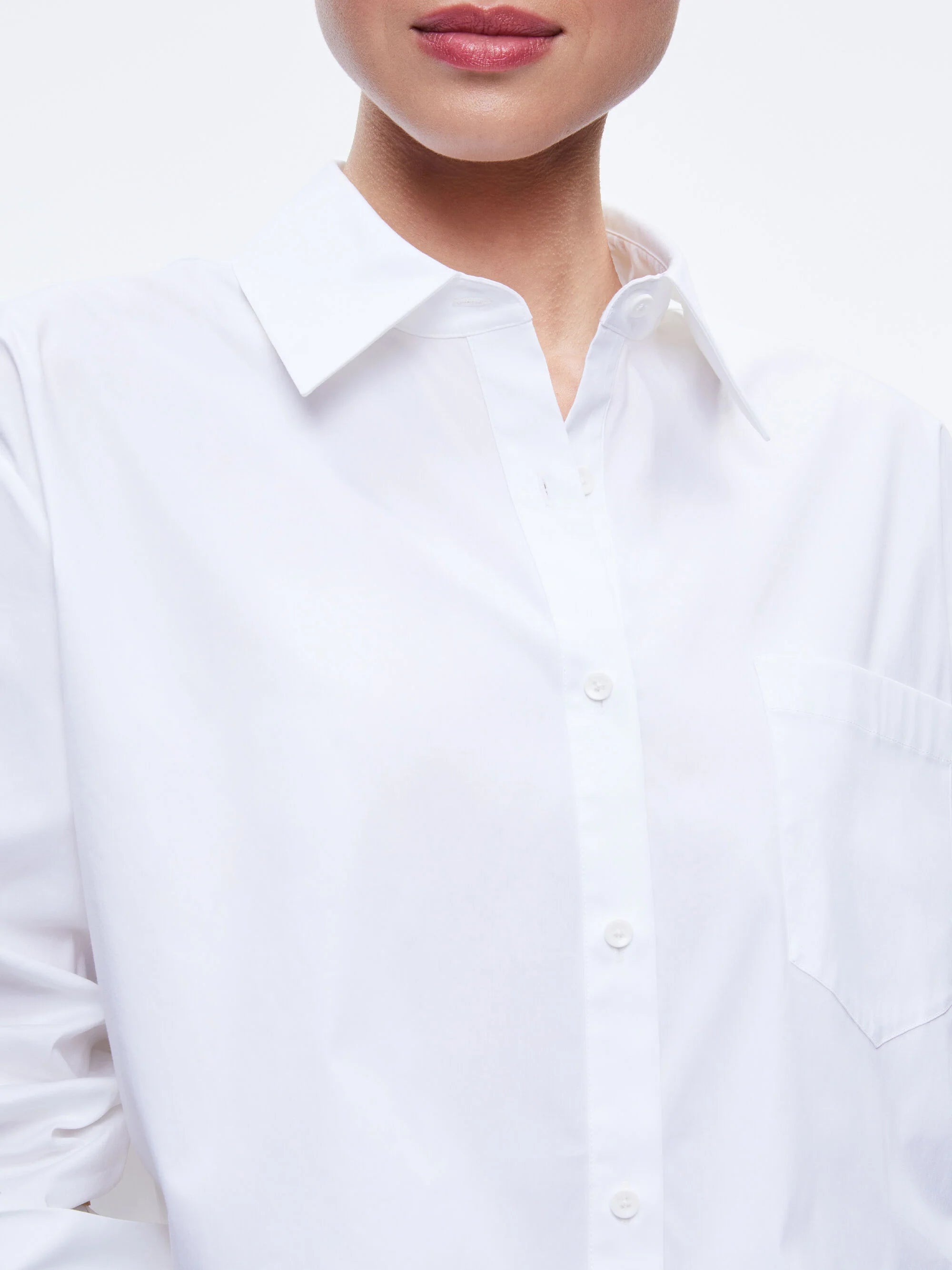 Finely Oversized Cropped Button Down Shirt