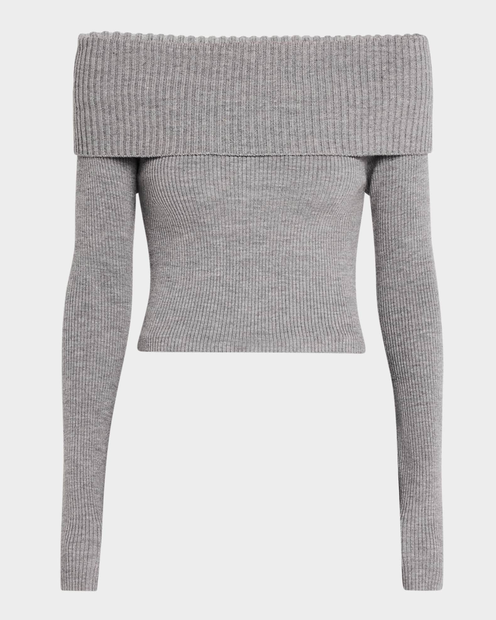 Heather Gray Coretta Off Shoulder Top
