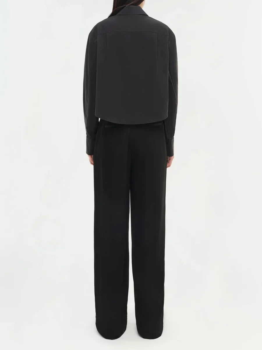Black Renata Cropped Shirt