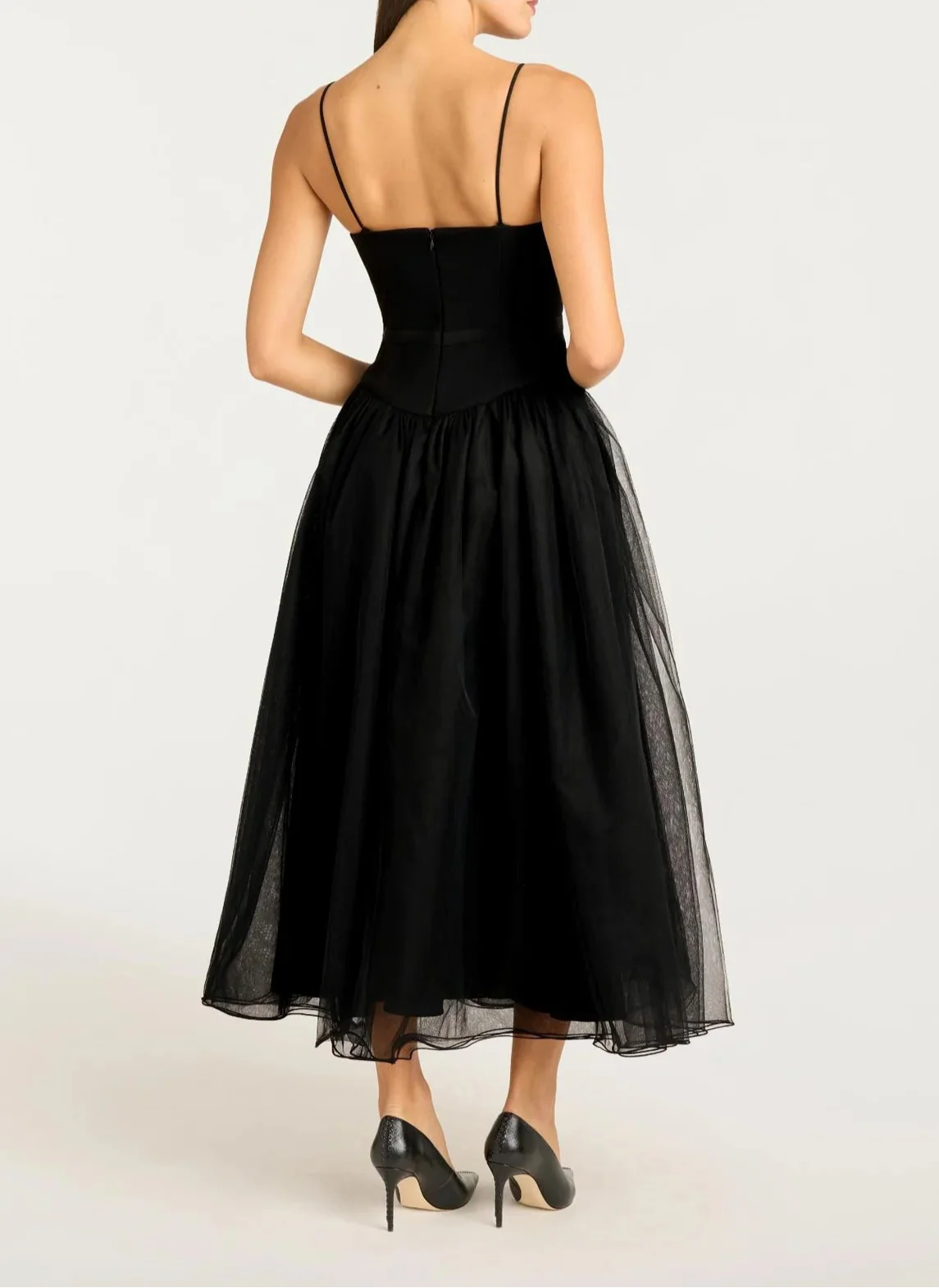 Black Floral Freddi Midi Dress