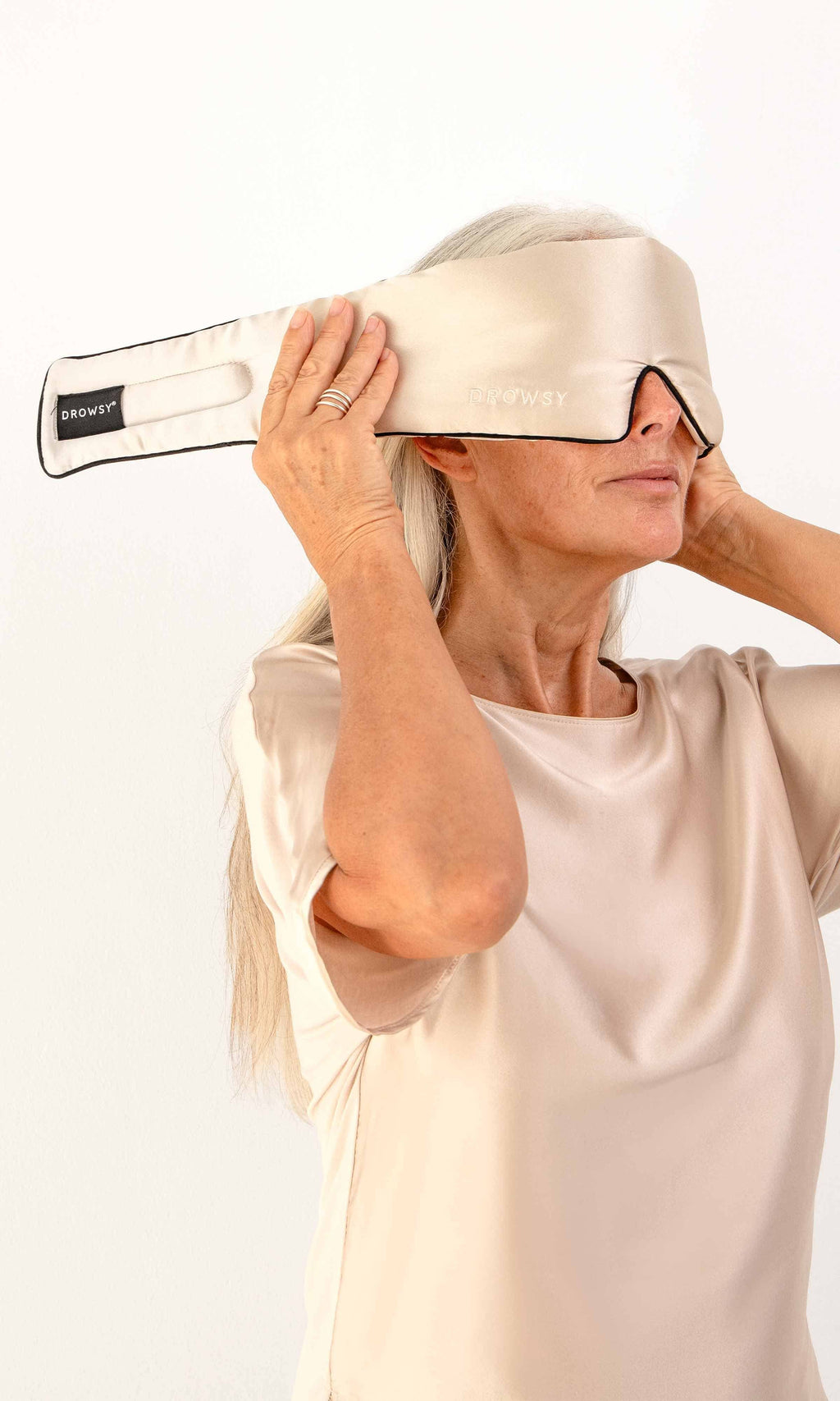 Dusty Gold Pipe Dreams Silk Sleep Mask