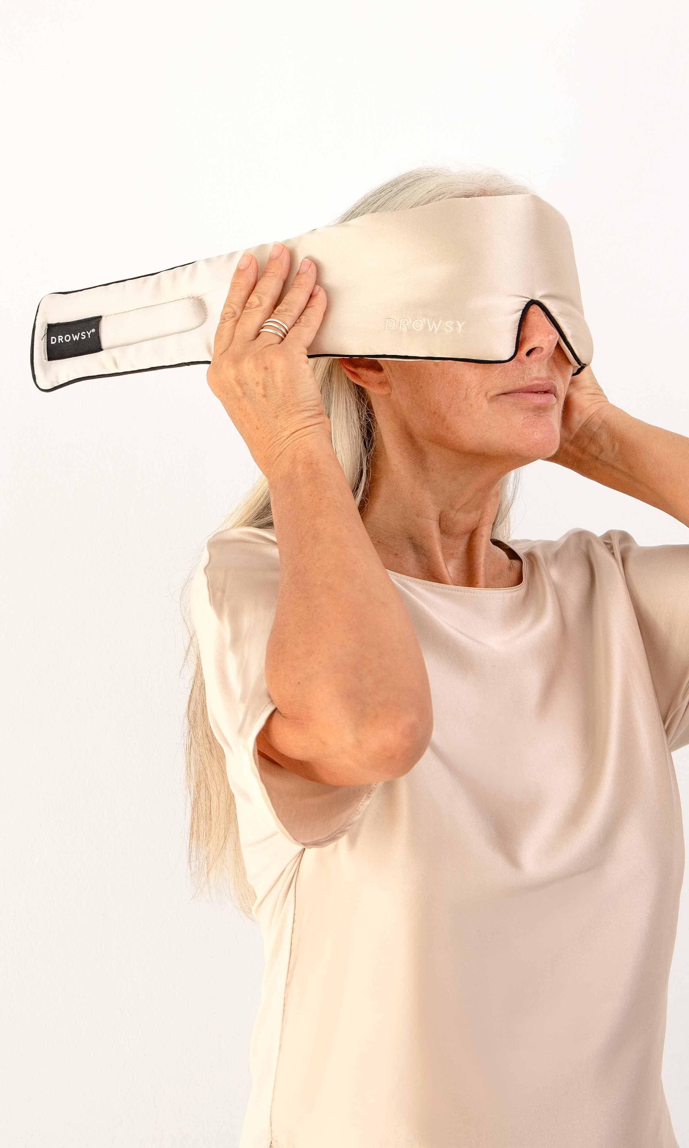 Dusty Gold Pipe Dreams Silk Sleep Mask