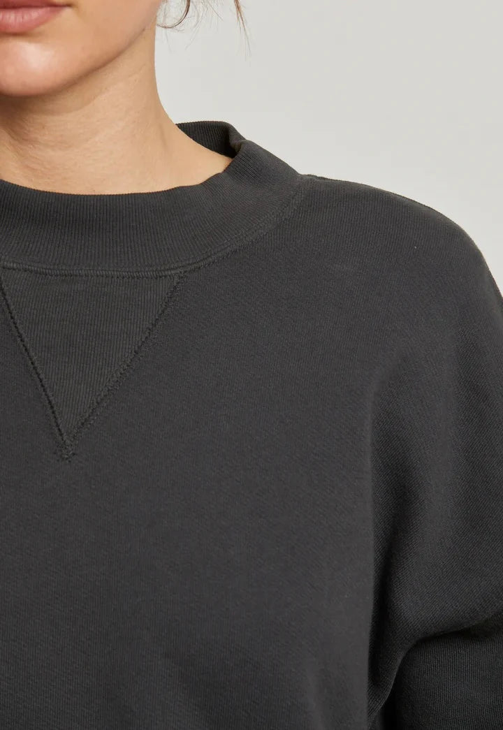 Vintage Black Blake French Terry Oversized Crew