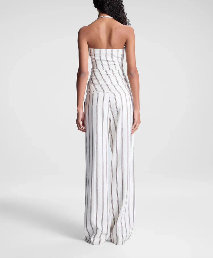 Cream Stripe Charles Pant