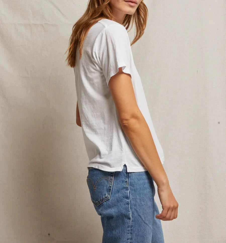 White Ruby Cotton Boxy Crew Tee