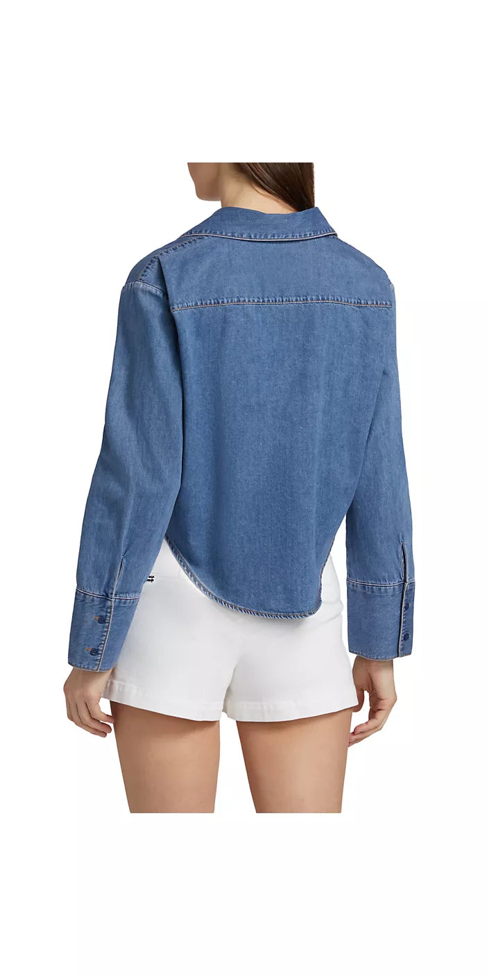 Hannon Chambray Tie Fit Top