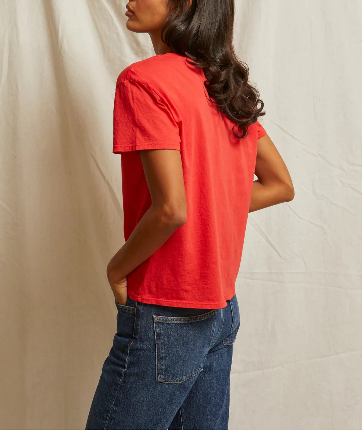 Poppy Red Harley Boxy Crew Tee