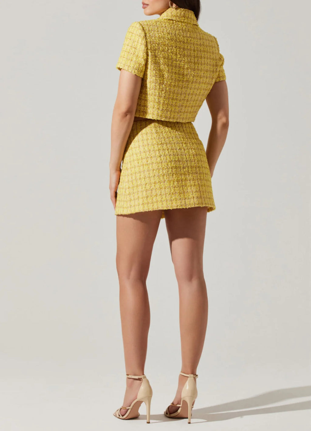 Yellow Tweed Mavey Skirt