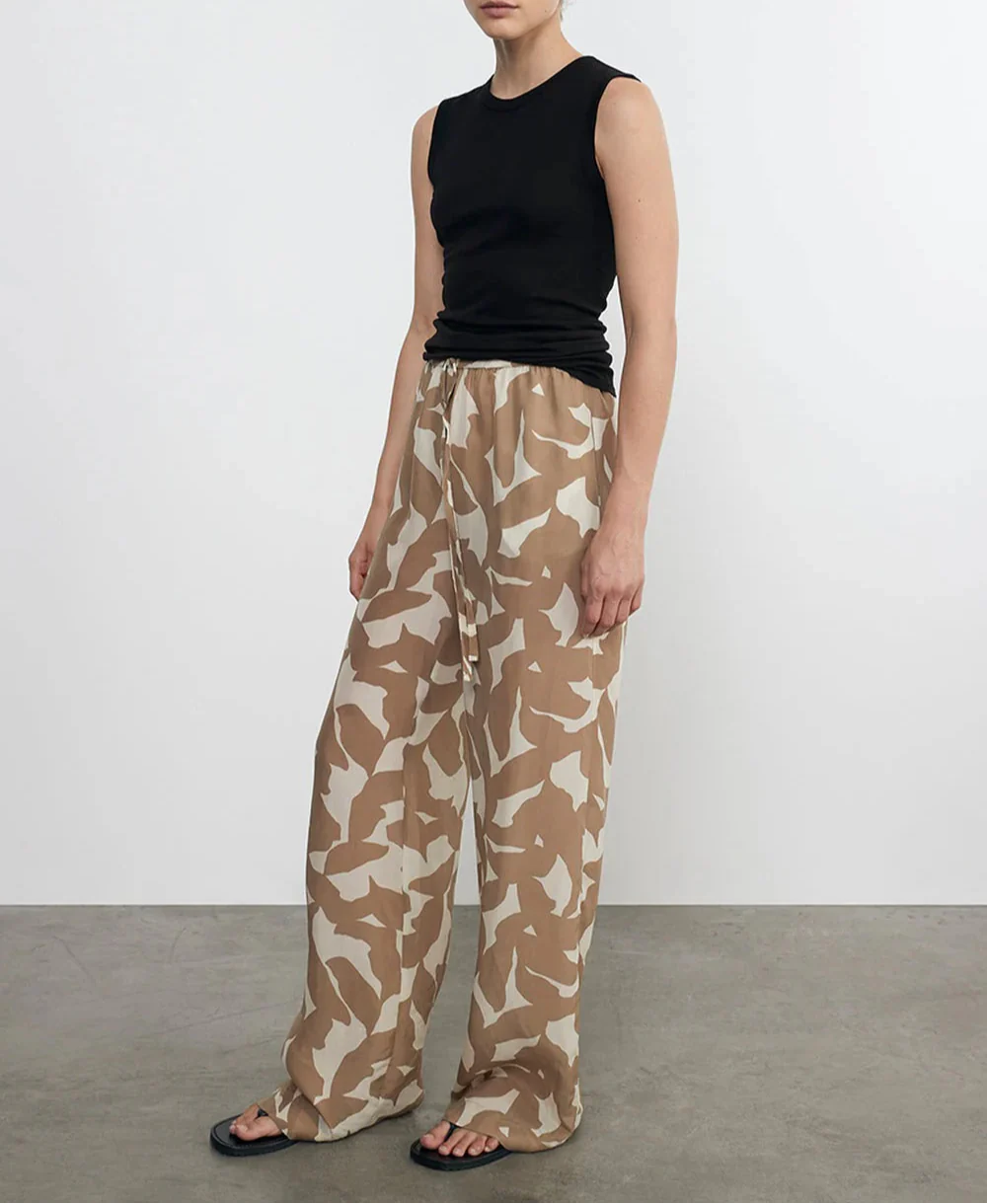 Floral Camo Cupro Resort Pant
