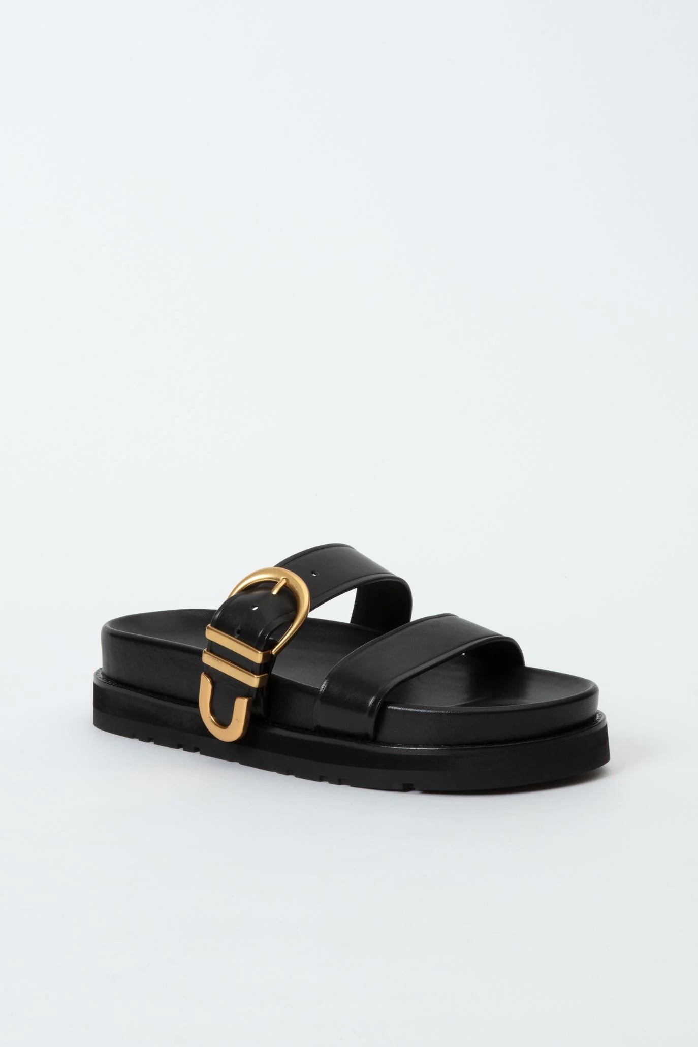 Black Aida Buckle Sandal
