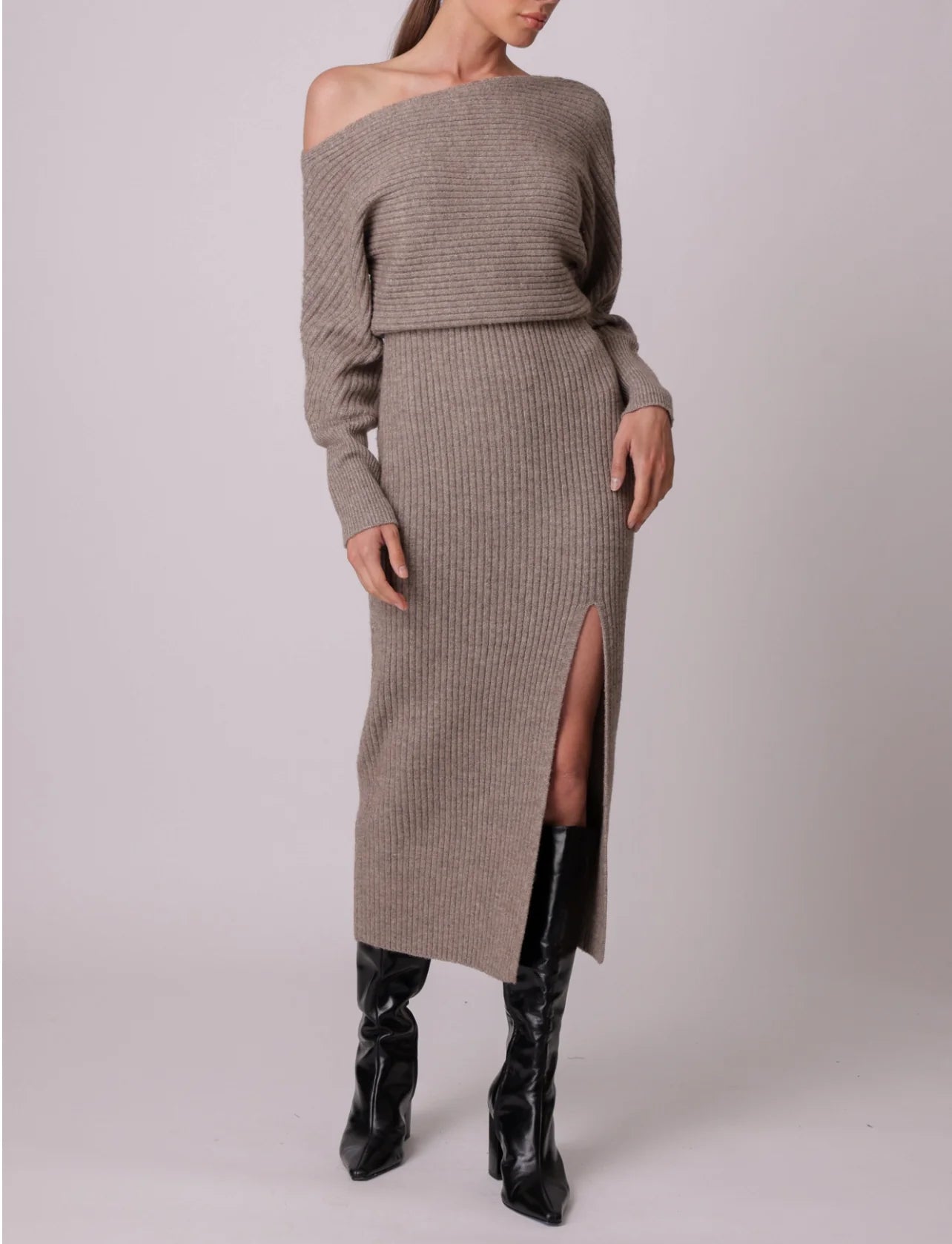 Latte Alta Midi Sweater Dress