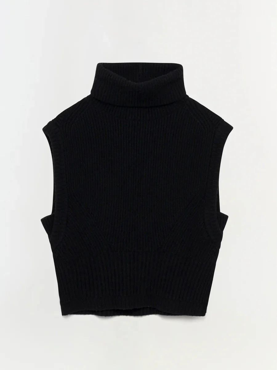 Black Maple Wool Cashmere Top