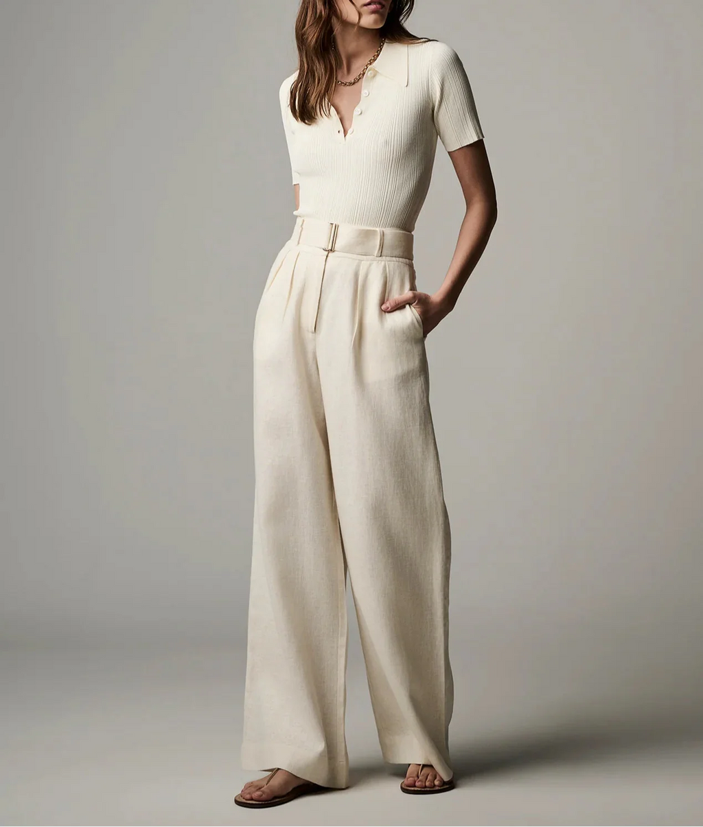 Ivory Maya Knit Polo