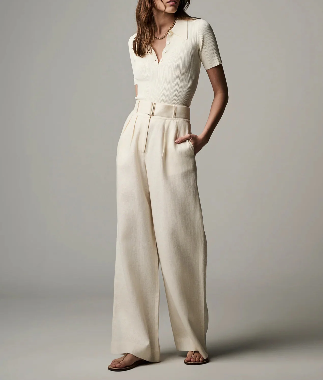 Ivory Maya Knit Polo