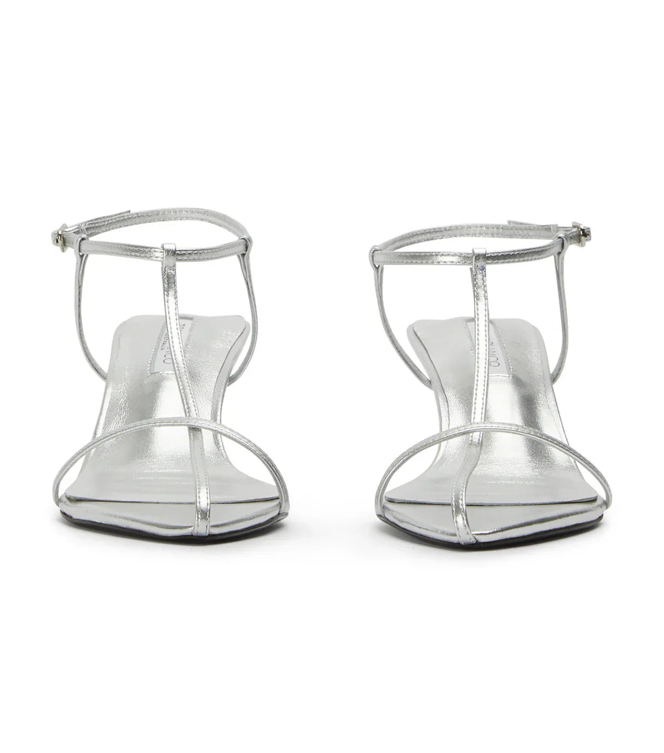 Fast Silver Nappa Metallic Heel