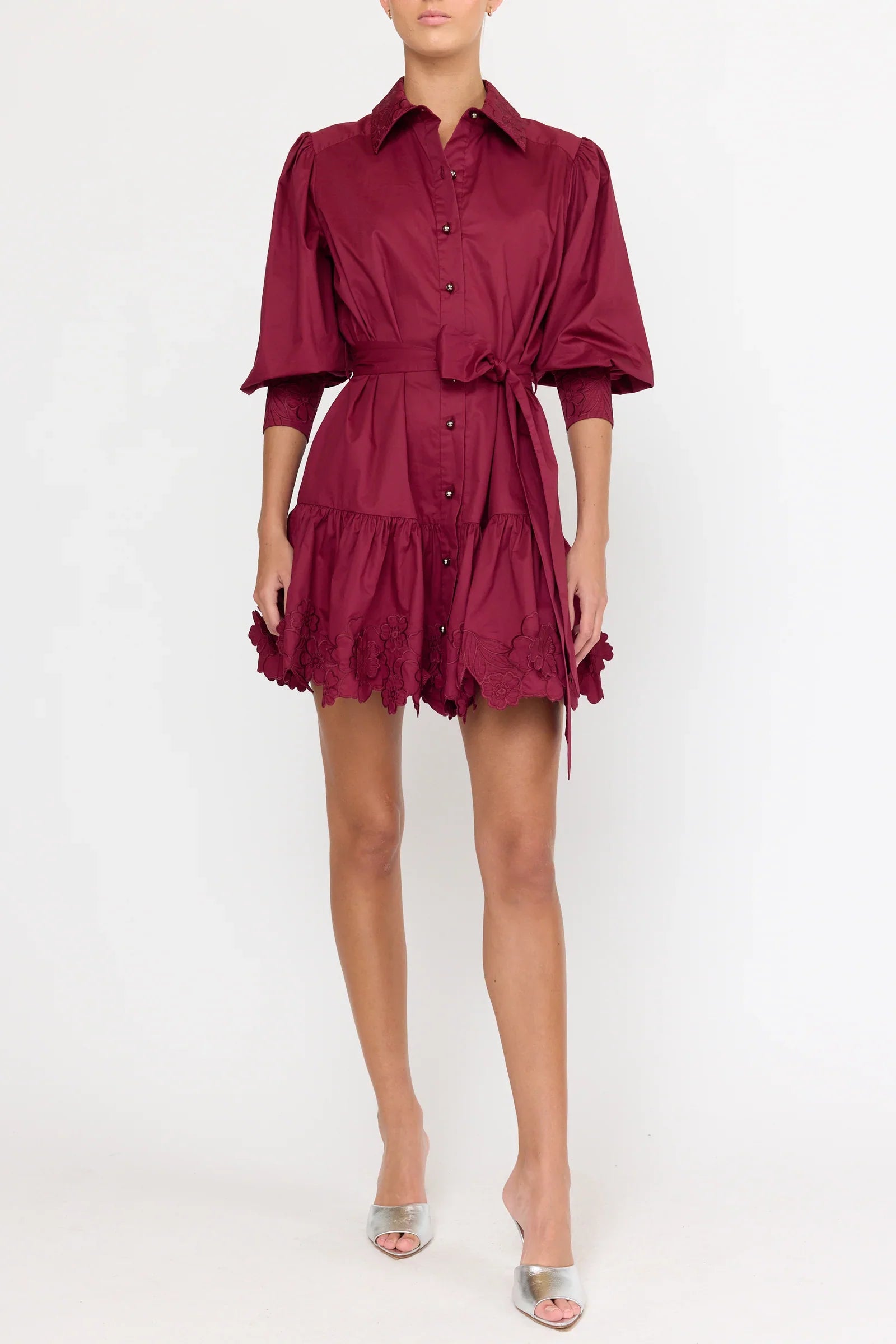 Maroon Norie Mini Dress