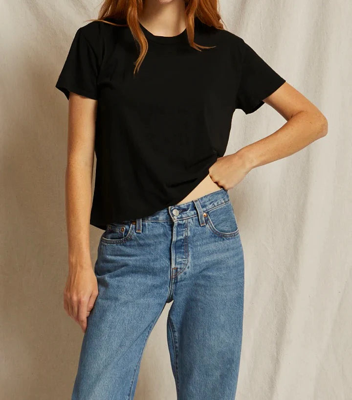 True Black Harley Boxy Crew Tee