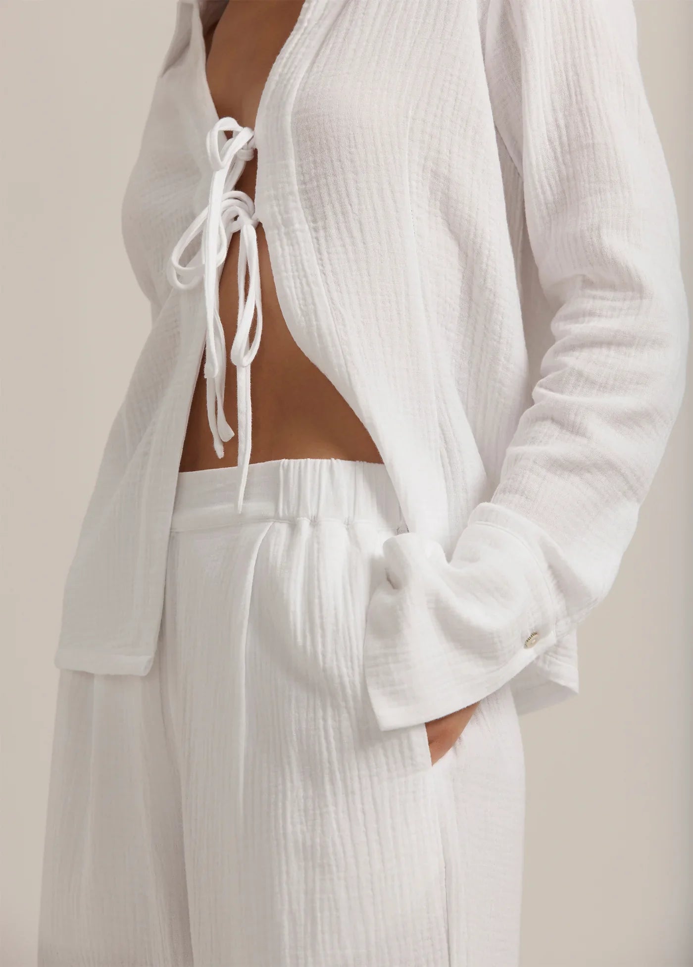 Bright White Beach Walk Pant