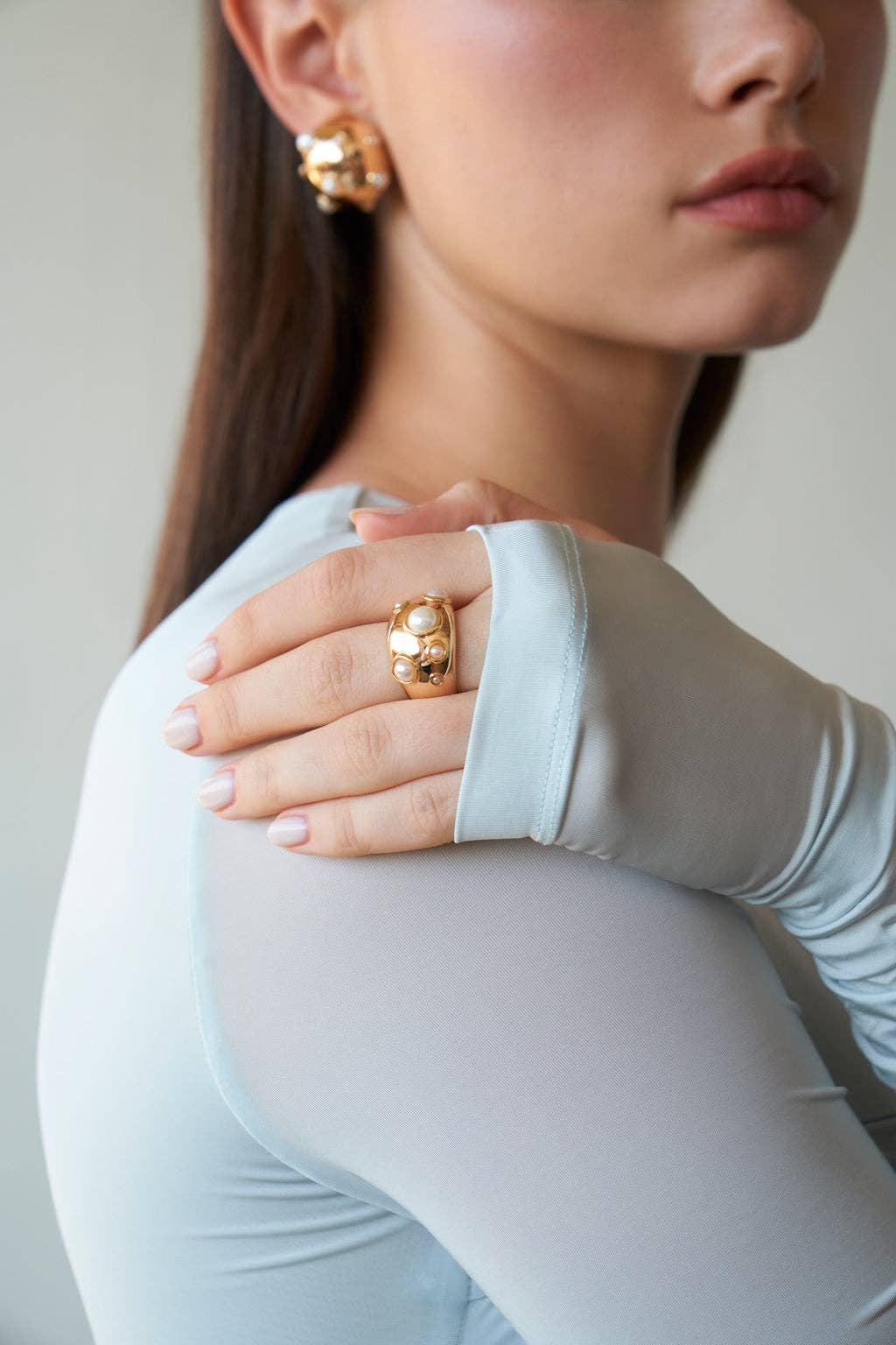 Sloane Dome Pearl Ring