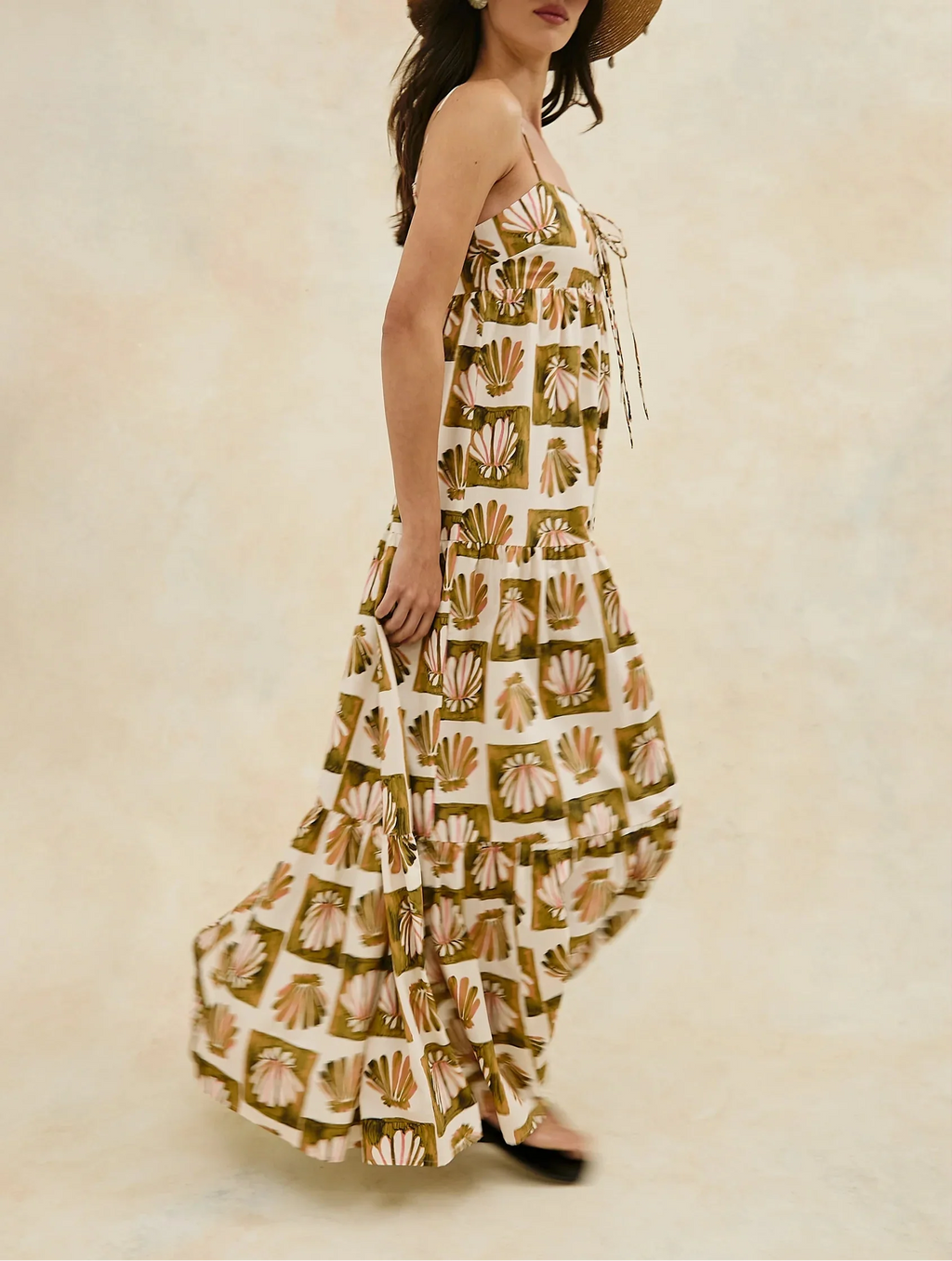 Checkered Shells Mica Maxi Dress