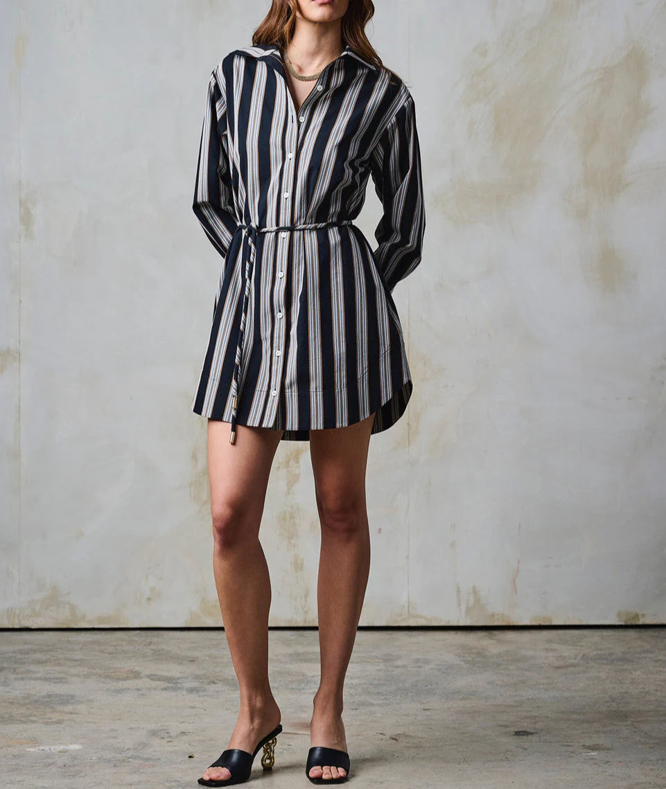 Black Abby Stripe Dress
