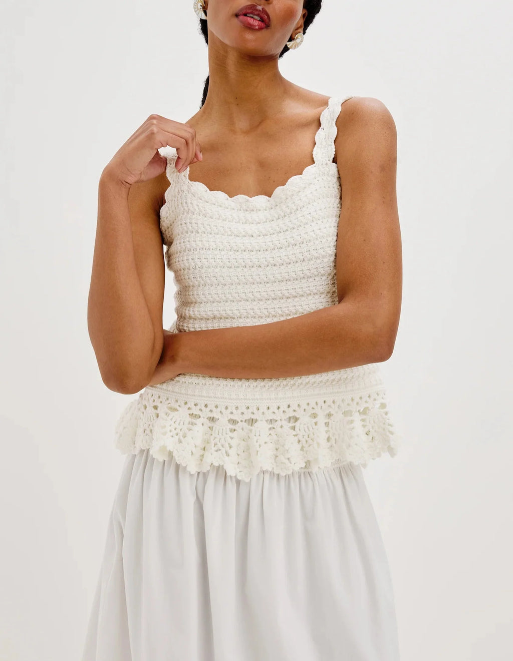White Estefania Tank