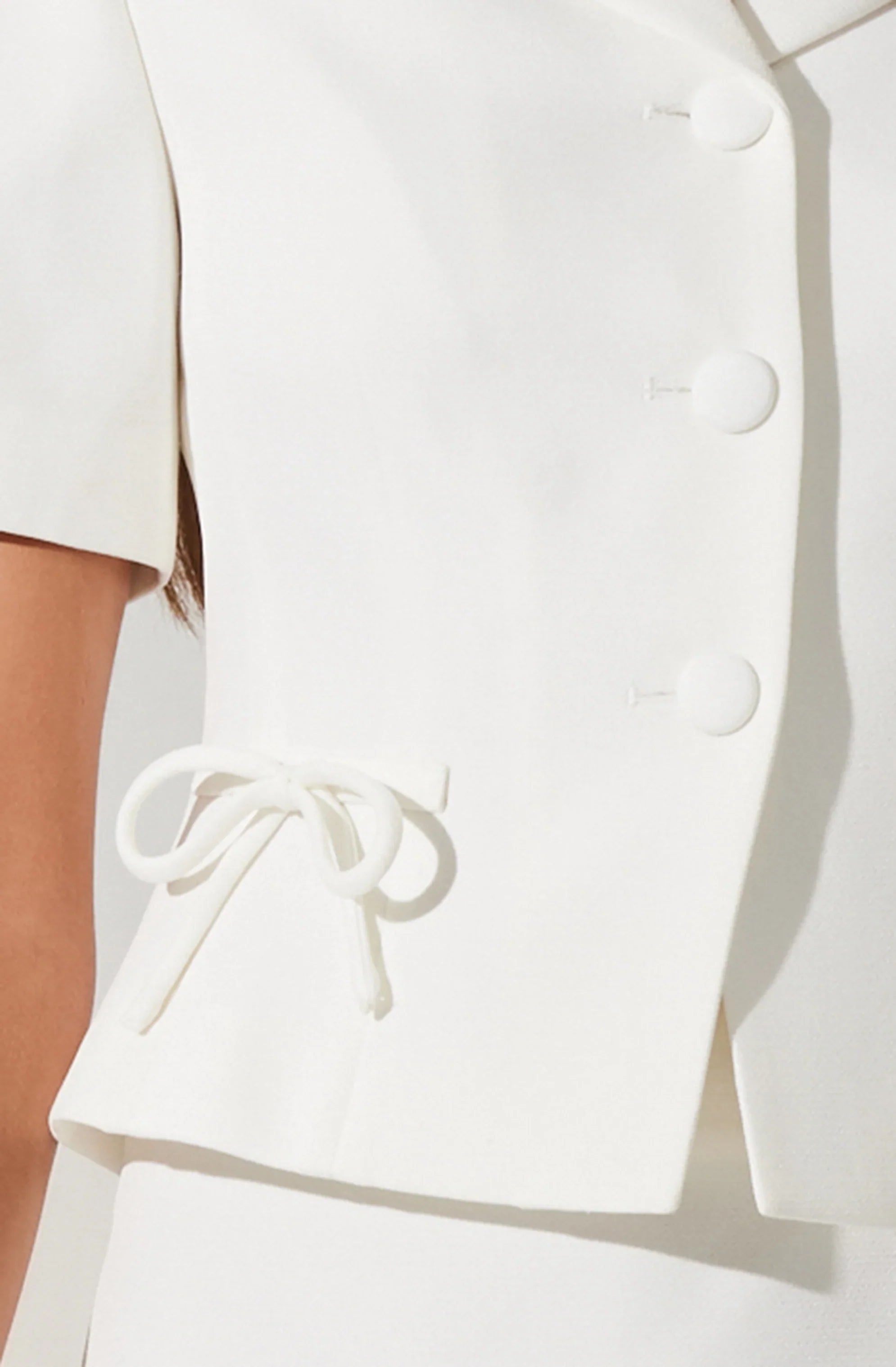White Sophie Bow Blazer