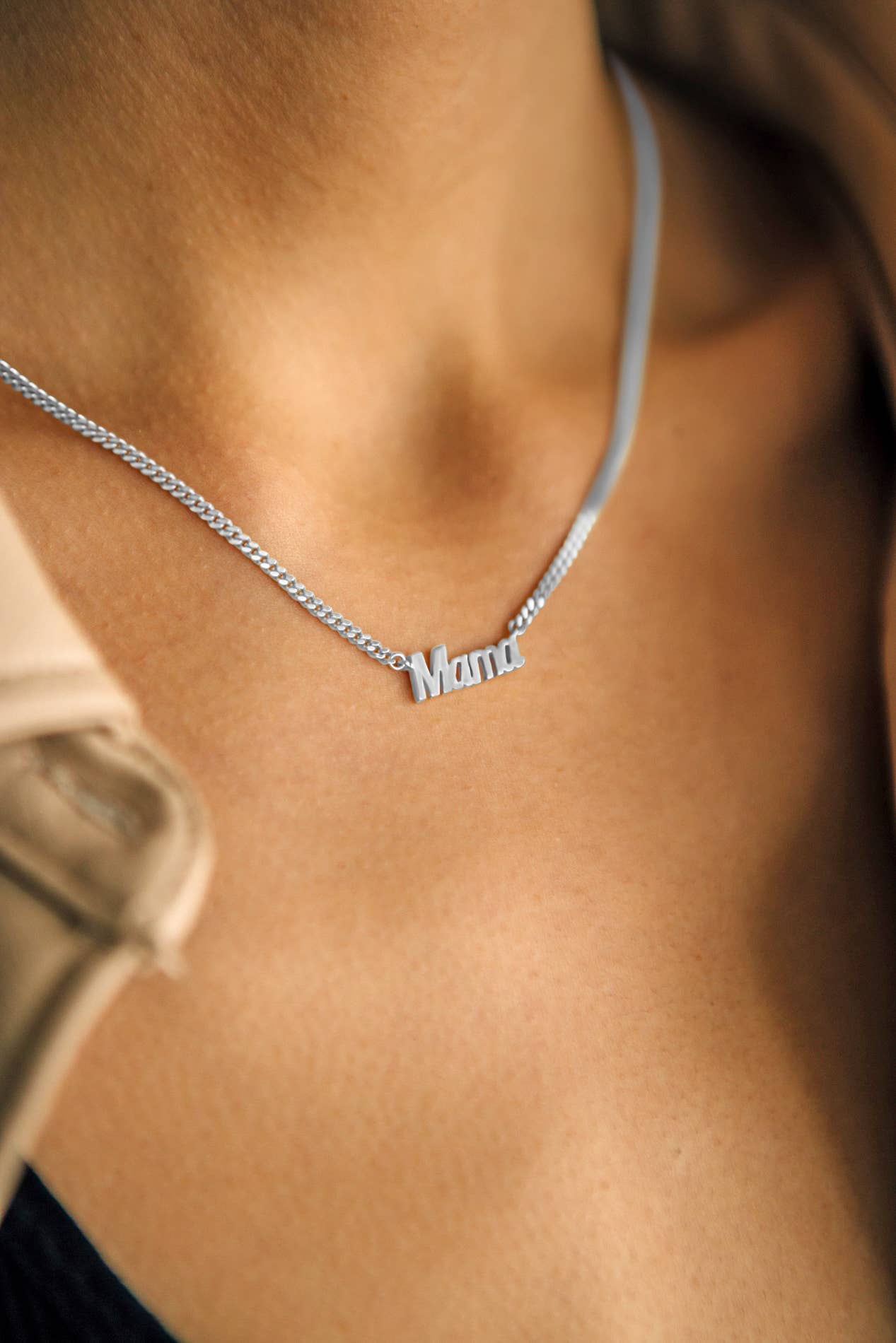 Silver Mama Necklace