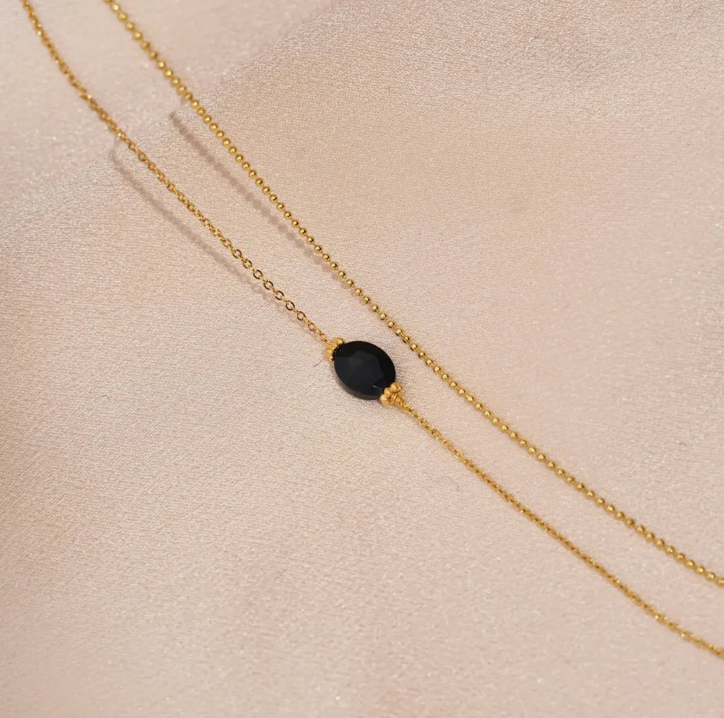 Stainless Steel Onyx Bracelet