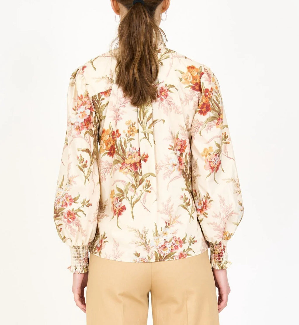 Ivory Brocade Georgia Blouse