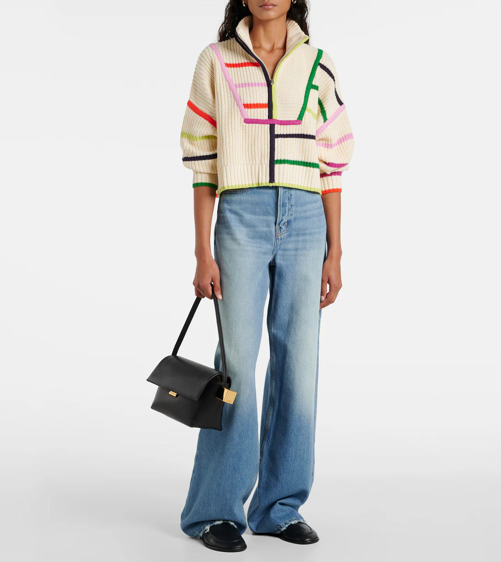 Rainbow Cropped Hampton Sweater