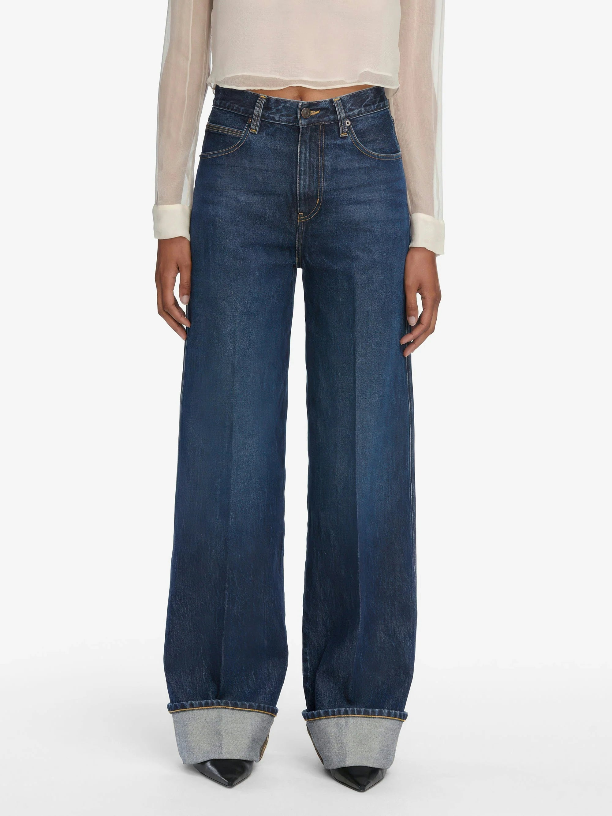 Spencer Cuffed Wide Leg Denim