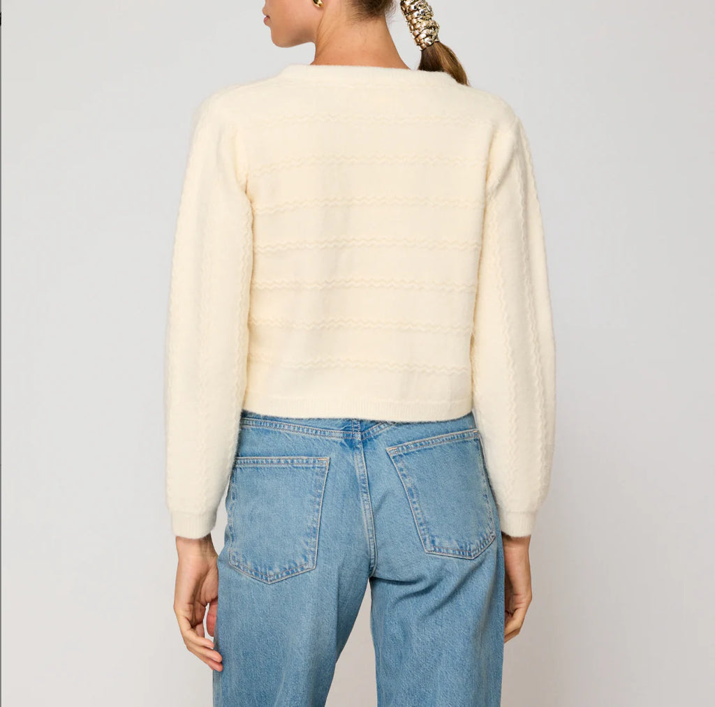 Cream Agnes Scarf Sweater