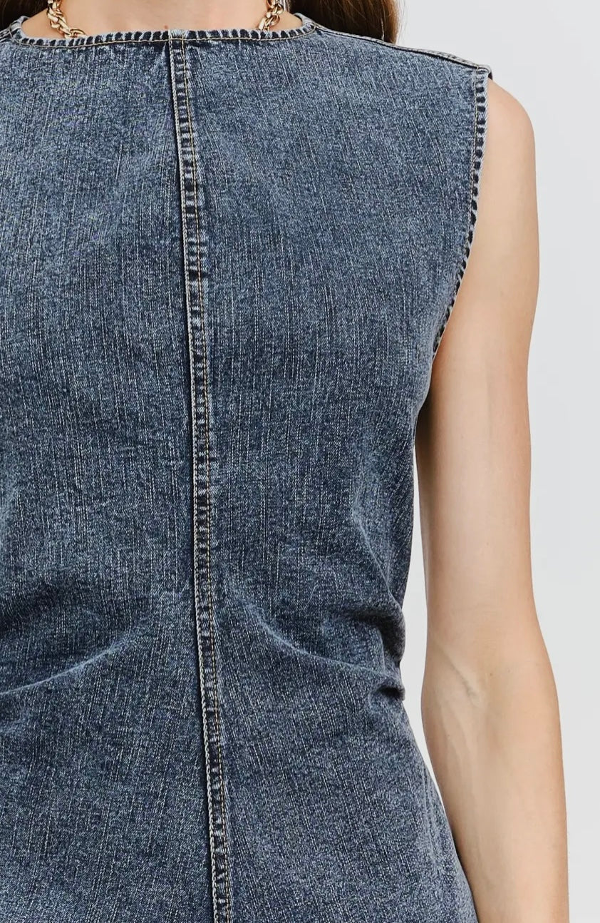 Charlotte Indigo Mini Dress